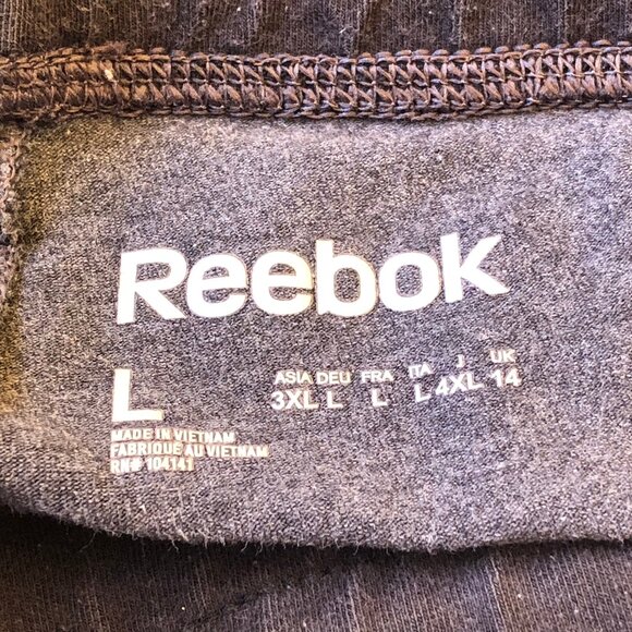 Reebok Gray Jogger Leggings Cotton Stretch Womens Large - Picture 9 of 12